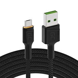 GC Ray LED | 1,2m Micro USB Nylon Cable Cargador High Speed Data&Sync con Carga Rápida Quick Charge 3.0 para Samsung, Xiaomi, Huawei, Nexus, LG, Motorola, Android Smartphones y más