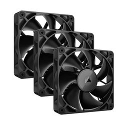 CORSAIR iCUE Link RX120 Ventilateurs 120mm PWM avec Hub Système iCUE Link - Roulement à Dôme Magnétique - Triple Pack - Noir