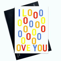 I Love You Card For Him For Her From Children For Anyone Multicoloured Design Birthday Card Valentine’s Day Card For Everyone AP15