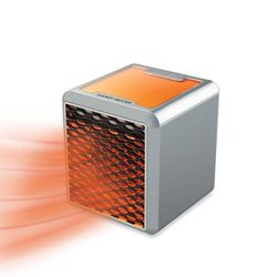 Livington Handy Heater Power Cube - draagbare, stille mini-keramische verwarming - 1200 watt - energiebesparend & kostenefficiënt - 7 led-sfeerlichten - ideaal voor kantoor, garage, keuken, werkplaats