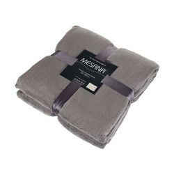 MESANA Premium Plaid Microfibre 150 X 200 cm, Gris, 150 x 120 cm