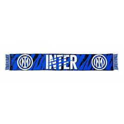 Inter Begränsad utgåva kinesiskt nytt år halsduk, tiger-repgrafik och INTER skrivet, jacquard, unisex vuxna, svart/blå, en storlek