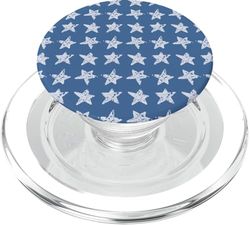 Estrellas azules y blancas, diseño desgastado de la bandera de PopSockets PopGrip para MagSafe
