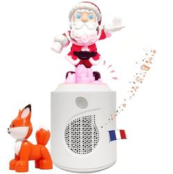 apiMuse La Boite à Muses + La Muse Papa Noël - Conteuse & Enceinte Nomade pour Enfant de 3 à 8 Ans : Boite à Histoires et musiques ludique - Veilleuse Musicale pour Fêtes Magiques