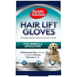Sistema de limpieza de pelo de mascotas Simple Solution, Guantes para levantar el pelo