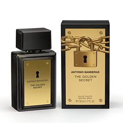 Banderas Perfumes, The Golden Secret, Eau de Toilette Spray per Uomo, Fragranza Quotidiana e Maschile con Menta e Liquore di Mela, 50 ml