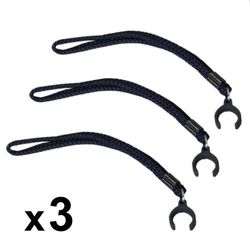 KMINA – Walking Sticks Straps, Black Nylon Wrist Straps for 19-22 mm tubes, Pack of 3