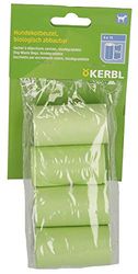 Kerbl 80843 hundbajspåse grön, 4 x 15 st majsstärkelse, 0,197 kg