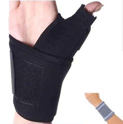 Amsahr Thumb Medical Brace e il pollice di sostegno e il pollice Splint Stabilizer - Large -Sinistra Hand- 20-23 cm (circonferenza polso) - incluso Wrist Band