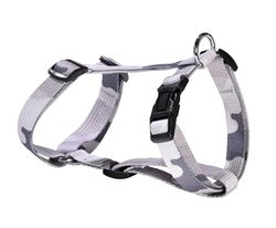 Bobby Camouflage - Pettorina per Cani Taglia L, lunghezza girocollo 36-60 cm, circonferenza petto 51-84 cm con Anello in metallo, Colore Mimetico Grigio