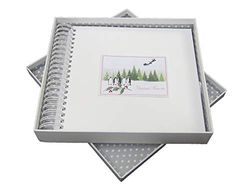 witte katoenen kaarten XT2 Kerstherinneringen Vliegende Kerstman En Leuke Pinguïns Spiraal Bound Memory Book