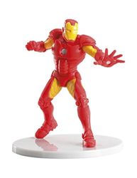 Dekora - Cake Topper taartdecoratie Iron Man Marvel The Avengers PVC 347153 rood, eenheidsmaat