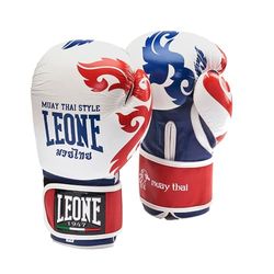 LEONE 1947 GN031 MUAY THAI Gants Boxe - blanc - 12 oz