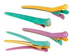 Olivia Garden Double Clip - Cartoncino con 4 Double Clips Piccole Nere - Separa più sezioni di capelli, Più facile per fare i ricci, pettinare e asciugare i capelli