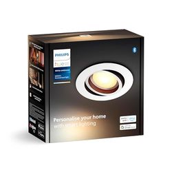 Philips Hue White Ambiance Milliskin, Faretto ad incasso Smart LED, Rotondo, Bianco