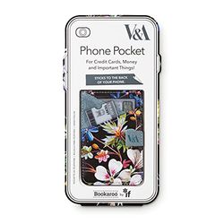 IF V & A Bookaroo Telefoon Pocket Kilburn Zwart Bloemen, One Size