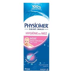 Physiomer Micro-diffusion – Spray nasal 100% Eau de mer – Hygiène du nez - Dispositif médical – Spray 115 ml