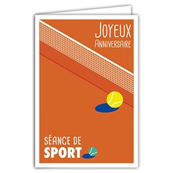 Afie 69-4317 - Tarjeta de felicitación de cumpleaños con sobre para Fan de Tennis (17 x 11,5 cm), diseño retro vintage