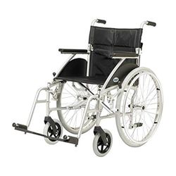 Dagen Swift zelfrijdende rolstoel, 46cm, zilver, lichtgewicht mobiliteitsapparaat voor ouderen, gehandicapten en gehandicapten, draagbare rolstoel voor onafhankelijkheid of verzorger gemak