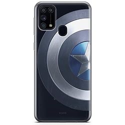 ERT GROUP mobiltelefonfodral för Samsung M31 originalt och officiellt licensierat Marvel mönster Captain America 006 optimalt anpassad till formen på mobiltelefonen, gedeeltelijk transparant
