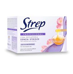 Strep - Cera Depilatoria Senza Strisce, Uso in Microonde, Epilazione Perfetta e Duratura, 100gr