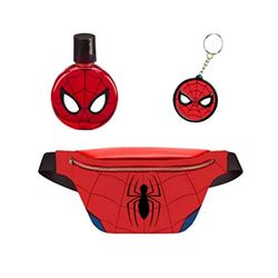 Marvel SPIDERMAN - Borsa da cintura con eau de toilette e portachiavi alla moda, 50 ml