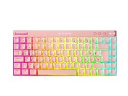 Mars Gaming MKCLOUD, Clavier Mécanique sans Fil RGB Rose, Ultra-Compact 75%, Switch Outemu SQ Pro Rouge, Langue Français