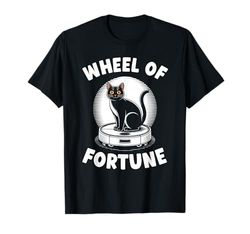 Wheel of Fortune Robot Vacuum Cleaner Funny Cat T-Shirt