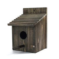 Nichoir à Oiseaux en Bois pour l'extérieur avec mât pour Pinson, merleau, Cardinal, nichoir à Suspendre dans Le Jardin