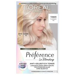L'Oréal Paris Detergente per capelli, anti-giallo per biondo freddo e lucentezza intensa, senza ammoniaca, Préférence Le Blonding, Platinum Ice