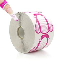 500 sztuk taca na papier do manicure, szablon do paznokci, żelowy szablon do paznokci, odpowiedni dla kobiet, dziewcząt, manikiurzystek (różowy)