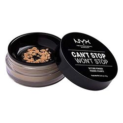 NYX PROFESSIONAL MAKEUP, Can't Stop Won't Stop Setting Powder, Löst Puder, Matt Finish, Oljeabsorberande, Vegansk formula, nyans: Medium
