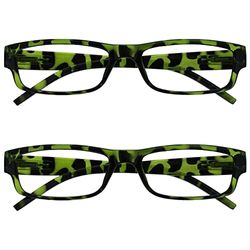 The Reading Glasses Company Verde Tartaruga Lettori Valore 2 Pacco Donna Signora Uvr2Pk009 +3,50 - 70 Gr