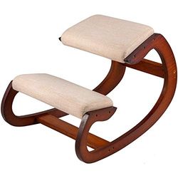 VEVOR Tabouret Ergonomique Tabouret Réglable Ergonomique Coussins Confortables Bureau Maison Façonnant et Soulageant Stress Fauteuil Ergonomique à Genoux Tabouret Noix de Pécan