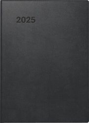 BRUNNEN Pocket Diary Model 736 (2025), 1 Page = 1 Day, A6, 416 Pages, Plastic Cover, Black