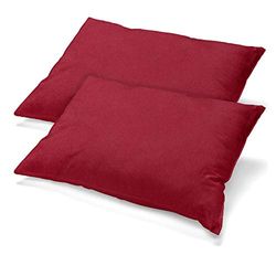 CelinaTex BeNature cushion cover 2-piece set zip closure cotton 40 x 80 cm burgundy