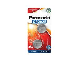 Panasonic Cr2025 Micropile al Litio, Argento (2 Pezzi)