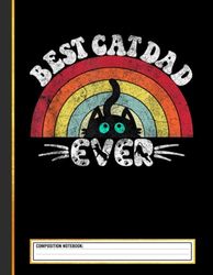 Retro Vintage Cute Best Cat Daddy Ever Composition Notebook