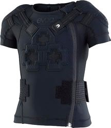 EVOC PROTECTOR JACKET KIDS kurtka ochronna dla dzieci (ochraniacze pleców i ramion LITESHIELD FLEX, wentylacja 3D, zrównoważona produkcja z nylonu MIPAN pochodzącego z recyklingu, rozmiar: JS), czarny