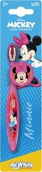 Spazzolino da denti Minnie Mouse con cappuccio di protezione, ventosa, manico comodo e setole morbide per bambini