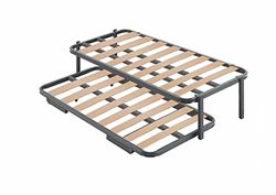 Cama express Letto Nido Metallico | Struttura rinforzata con doppia barra superiore | 4 gambe | Misura 80 x 190 cm