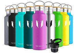 Super Sparrow Doppia Parete in Acciaio Inox Coibentato Bottiglia di Acqua - 500ml - Isolante Della Borraccia - Perfetto Thermos - Privo di BPA, BPS, Ftalati