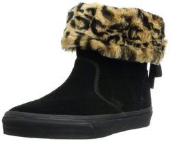 Vans U SLIP-ON LACE BOOT (LEOPARD) BLACK, basket mixte adulte - Noir - Noir, FR : 40 (Taille fabricant : 40)