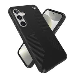Speck Presidio2 Grip Samsung Galaxy S24+ Case - Valbescherming, Grip - Krasbestendig, Soft Touch Phone Case - Presidio2 Grip Zwart/Slate Grijs/Wit