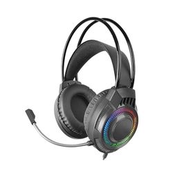 Mars Gaming MH124, Auriculares Gaming FRGB Rainbow, Diseño Ergonómico, Micrófono Flexible, Control de Volumen, Windows, Linux, Mac, PS4, PS5, Xbox One, Xbox Series X|S, Switch, Switch 2, Negro