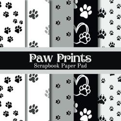 Paw Prints Scrapbook Paper Pad