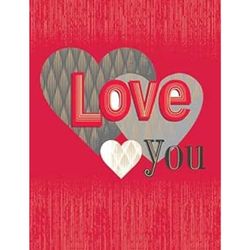 Piccadilly Greetings Valentijnsdag kaart, Love you - 8 x 6 inch