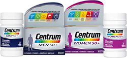 Centrum Women 50+ multivitamines femme et Centrum Men 50+ multivitamines homme, Complément Alimentaire Pour Femmes et Hommes De 50 Ans et Plus, Lot de 2 x 30 comprimés