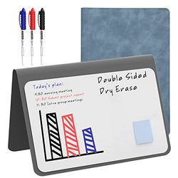NEWYES Lavagna Cancellabile Piccola, con 3 Penna a Colori, Portatile per Appunti Di Libri Riutilizzati Adatta per Riunioni, Liste Della Spesa (24 * 34 cm)