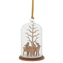 Enesco- Santa's Reindeers Père Noël Figurine, A30269, Multicolore, 8.5 cm